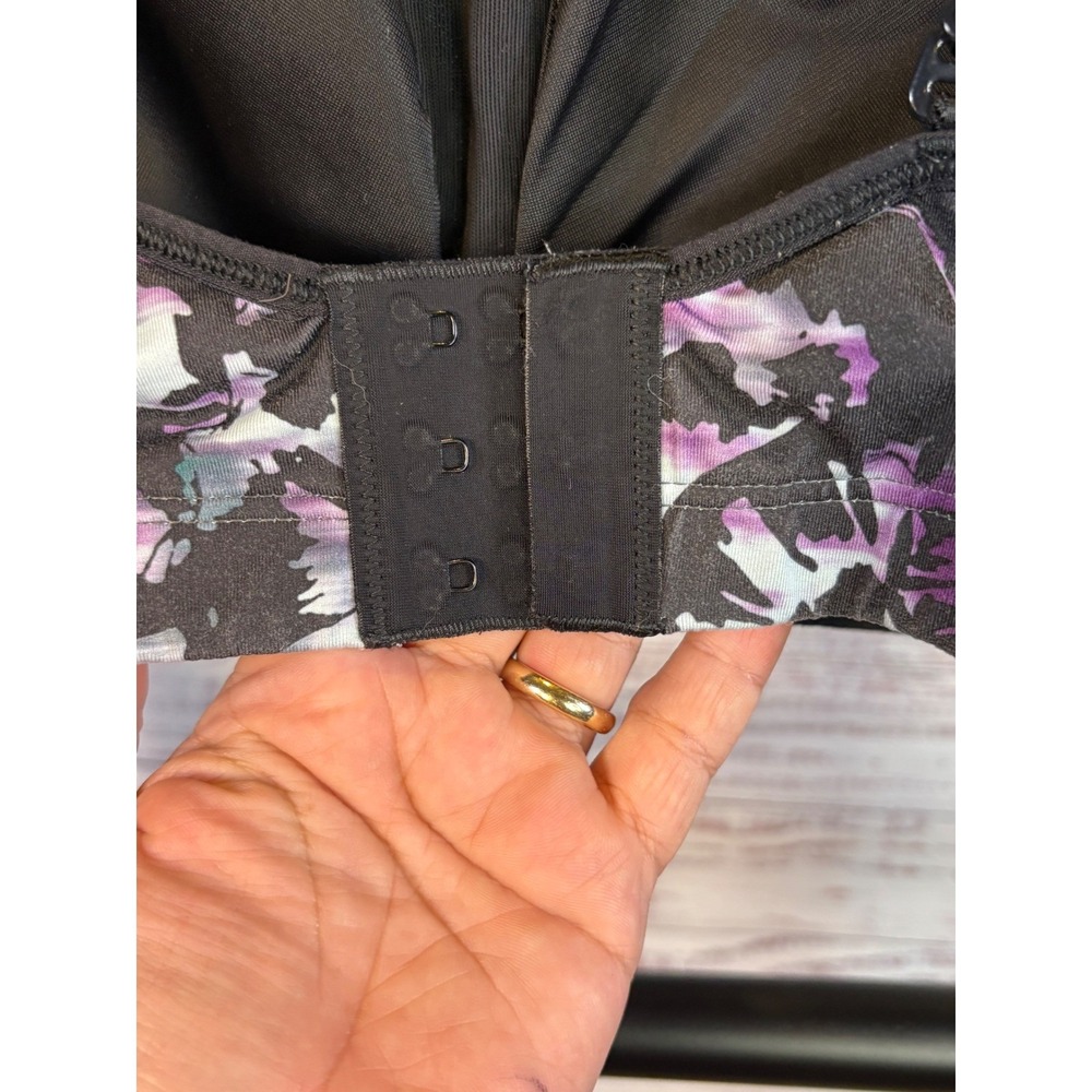 Lululemon Athletica 38D Sports Bra Purple Teal Floral High Impact - Picture 3 of 5